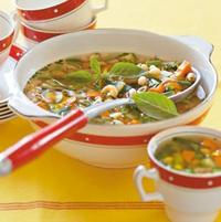 Minestrone aux deux haricots, sauce pistou Minestrone aux deux haricots, sauce pistou
